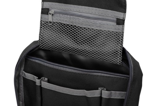 Несессер для путешествий Promo, черный с нанесением логотипа с нанесением логотипа