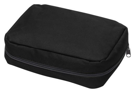 Несессер для путешествий Promo, черный с нанесением логотипа с нанесением логотипа