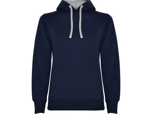 Толстовка с капюшоном Urban женская, нэйви/серый