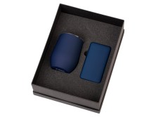Подарочный набор с термокружкой и повербанком С1, 5000 mAh, темно-синий