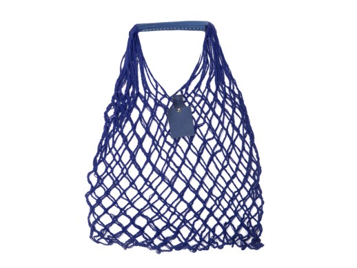 Авоська Dream М old style 15 литров с кожаными ручками, синий (12)