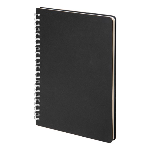 Блокнот на двойной пружине HELIX, 143 х 205 мм, черный с белым, блок в линейку ,   33901/01