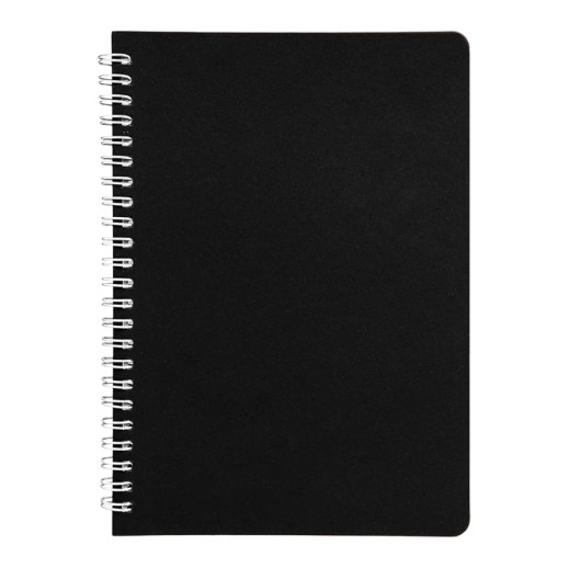 Блокнот на двойной пружине HELIX, 143 х 205 мм, черный с белым, блок в линейку ,   33901/01