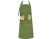 Хлопковый фартук Delight с карманом и регулируемыми завязками, хаки с нанесением логотипа с нанесением логотипа
