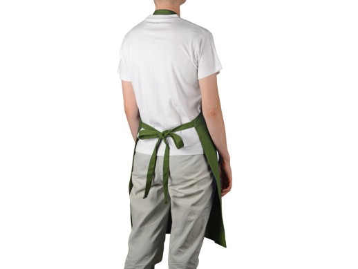 Хлопковый фартук Delight с карманом и регулируемыми завязками, хаки с нанесением логотипа с нанесением логотипа
