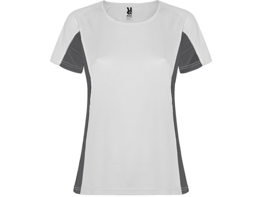 Футболка Shanghai женская, белый/графитовый с нанесением логотипа с нанесением логотипа