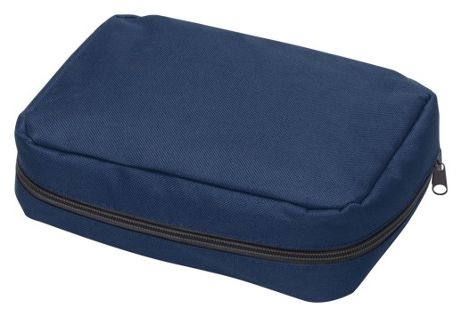 Несессер для путешествий Promo, темно-синий с нанесением логотипа с нанесением логотипа