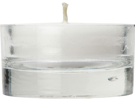 Свеча парафиновая в стекле Geni, прозрачная