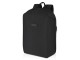 Рюкзак Luma для ноутбука с диагональю экрана 15 дюймов с защитой от кражи объемом 10 л из материала, переработанного по стандарту GRS - сплошной черный с нанесением логотипа с нанесением логотипа