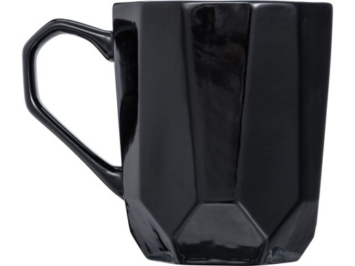 Кружка с гранями Amery, 310мл, черный глянцевый