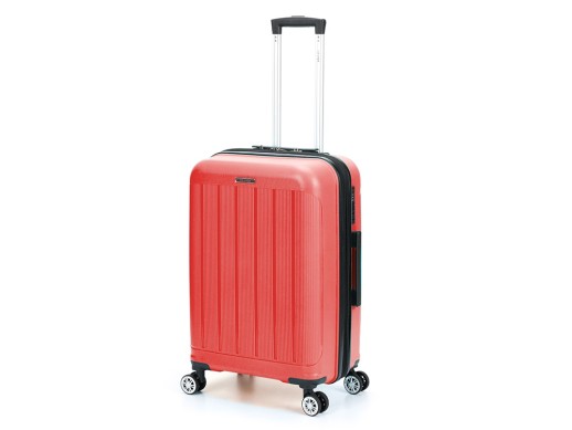 Чемодан TORBER В Отпуск, ярко-розовый, полипропилен, 65,5 х 43,5 х 26 см, 62 л с нанесением логотипа с нанесением логотипа