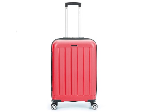 Чемодан TORBER В Отпуск, ярко-розовый, полипропилен, 65,5 х 43,5 х 26 см, 62 л с нанесением логотипа с нанесением логотипа