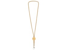 Ланъярд из бумаги с бамбуковой плашкой Franklinia, натуральный