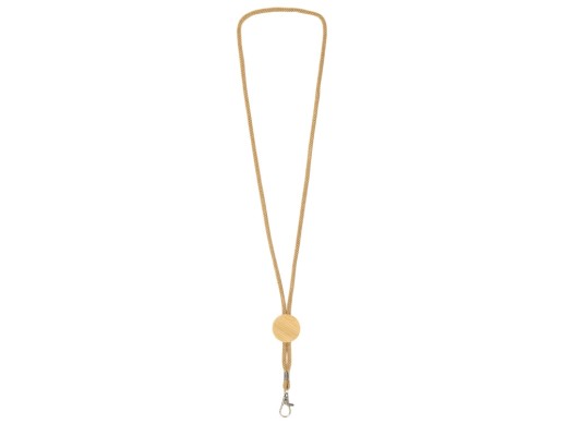 Ланъярд из бумаги с бамбуковой плашкой Franklinia, натуральный