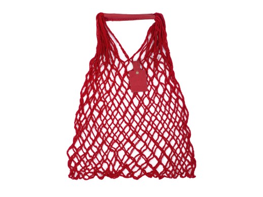 Авоська Dream М old style 15 литров с кожаными ручками, красный (1)