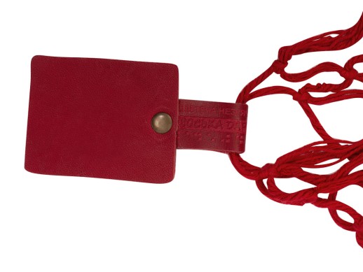 Авоська Dream М old style 15 литров с кожаными ручками, красный (1)