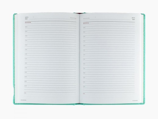 Ежедневник недатированный А5 Velvet, зефирный мятный с нанесением логотипа с нанесением логотипа