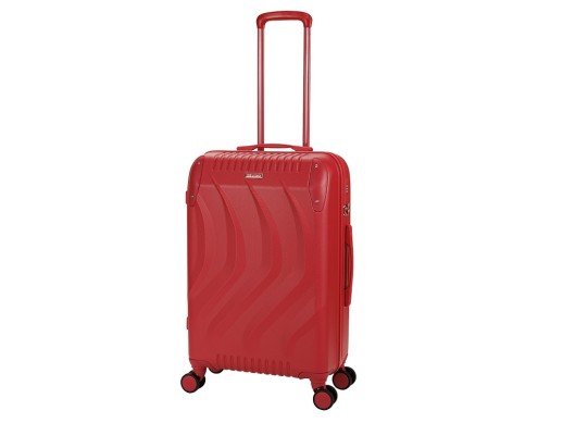 Чемодан TORBER В Отпуск, красный, ABS-пластик, 45 х 27 х 68 см, 63 л, 3,1 кг с нанесением логотипа с нанесением логотипа