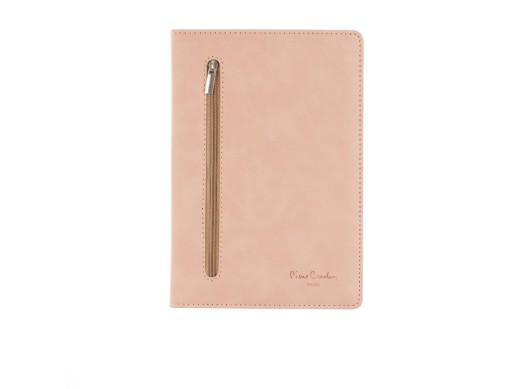 Записная книжка Pierre Cardin пудровая, 14 х 20,5 см с нанесением логотипа с нанесением логотипа