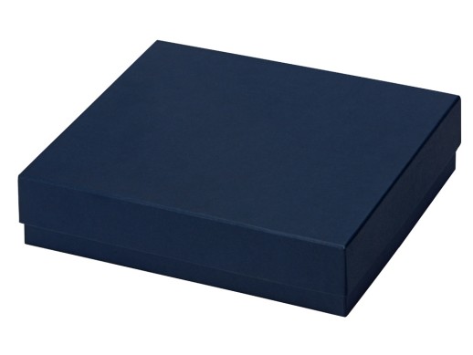 Подарочная коробка с эфалином Obsidian L 243 х 208 х 63, синий (P) с нанесением логотипа с нанесением логотипа
