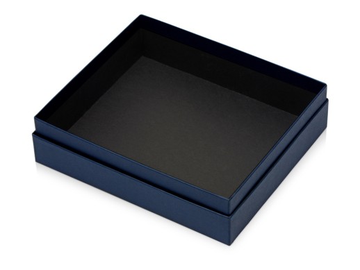 Подарочная коробка с эфалином Obsidian L 243 х 208 х 63, синий (P) с нанесением логотипа с нанесением логотипа
