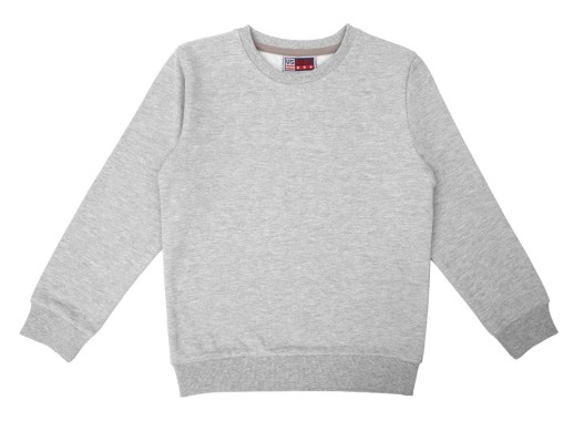 Свитшот Motion детская_6, серый меланж с нанесением логотипа с нанесением логотипа