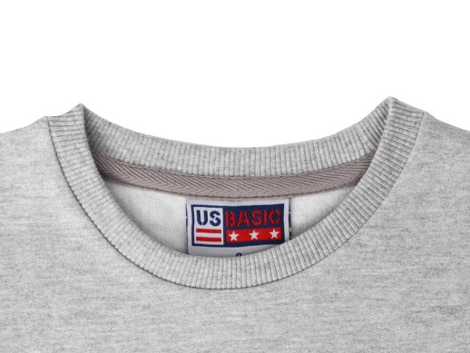 Свитшот Motion детская_6, серый меланж с нанесением логотипа с нанесением логотипа