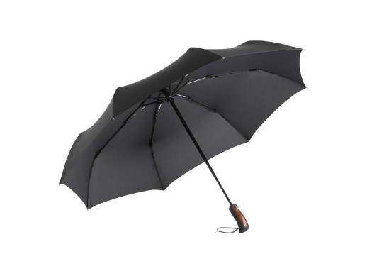 Зонт складной 5663 Stormmaster автомат, черный с нанесением логотипа с нанесением логотипа
