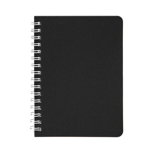 Блокнот на двойной пружине HELIX MINI, 105 х 150 мм, черный с белым, блок в клетку , 33902/01