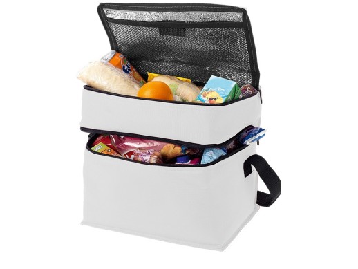 Сумка-холодильник Oslo, белый с нанесением логотипа с нанесением логотипа