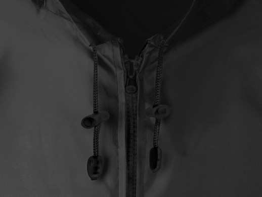 Дождевик Sunny gold, черный, размер XS/S с нанесением логотипа с нанесением логотипа