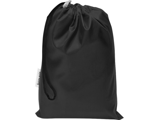 Дождевик Sunny gold, черный, размер XS/S с нанесением логотипа с нанесением логотипа