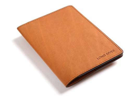 Обложка для паспорта Нит, оранжевый с нанесением логотипа с нанесением логотипа