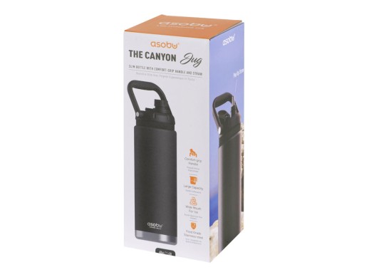 Вакуумный термос Canyon Jug, черный, 1430 мл с нанесением логотипа с нанесением логотипа