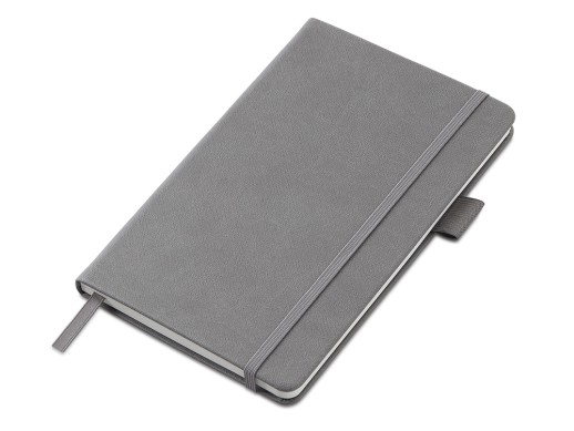 Блокнот Vision Trend А5 в твердой обложке, серый с нанесением логотипа с нанесением логотипа