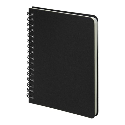 Блокнот на двойной пружине HELIX MINI, 105 х 150 мм, черный, блок в клетку   33902/35