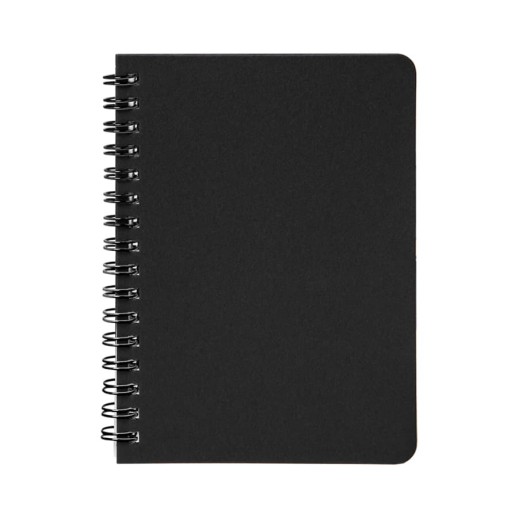 Блокнот на двойной пружине HELIX MINI, 105 х 150 мм, черный, блок в клетку   33902/35