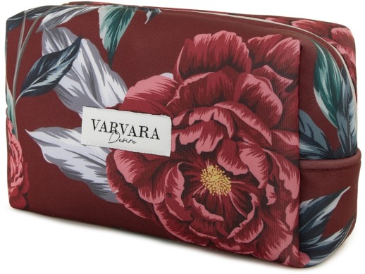 Косметичка Русские сезоны, бордо. Varvara с нанесением логотипа с нанесением логотипа