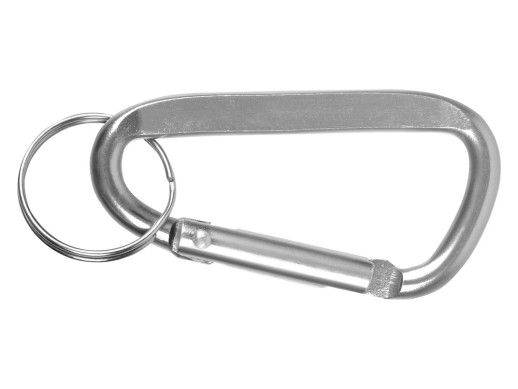 Брелок-карабин из переработанного алюминия Alumina, серебристый