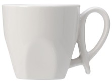 Кофейная пара с бамбуковым блюдцем Mandy, белый (Р)