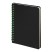 Блокнот на двойной пружине HELIX MINI, 105 х 150 мм, черный с зелёным, блок в клетку , 33902/15