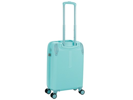 Чемодан TORBER В Отпуск, бирюзовый, ABS-пластик, 41 х 25 х 61 см, 48 л, 2,7 кг с нанесением логотипа с нанесением логотипа