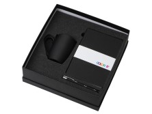 Подарочный набор с блокнотом С3, металлической ручкой и кружкой, черный