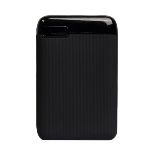 Универсальный аккумулятор Num 5 (5000 мАч), черный, 10,2х6.3х1,2 см   37168/35 с нанесением логотипа с нанесением логотипа