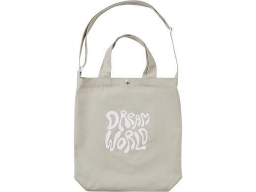 Сумка Helfer из хлопка на кнопке с регулирующейся лямкой, оливковый (3D термотрансфер)