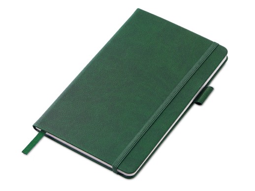 Блокнот Vision Trend А5 в твердой обложке, зеленый с нанесением логотипа с нанесением логотипа