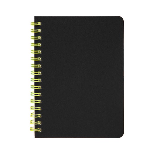 Блокнот на двойной пружине HELIX MINI, 105 х 150 мм, черный с желтым, блок в клеткуБлокнот HELIX MINI ,   33902/03