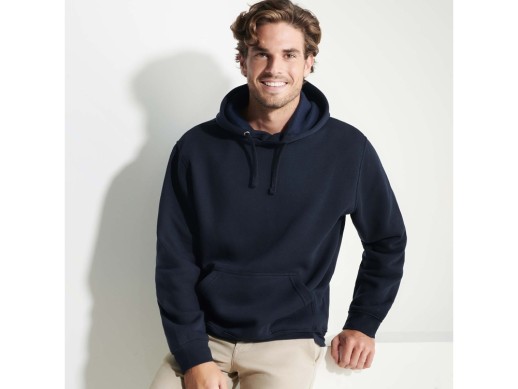 Толстовка с капюшоном Capucha мужская, нэйви с нанесением логотипа с нанесением логотипа