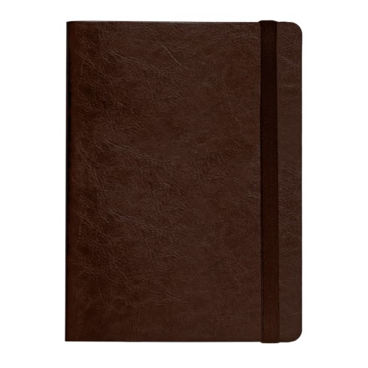 Ежедневник недатированный Boomer, А5, темно-коричневый, кремовый блок в линейку, без обреза - 24702/33