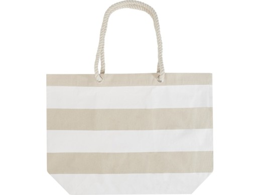 Florida пляжная эко-сумка из переработанного материала, сертифицированного по стандарту GRS, плотностью 270 г/м² 18L - Натуральный / Белый